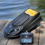 Прикормочный кораблик для рыбалки Тигр ABS с GPS автопилотом