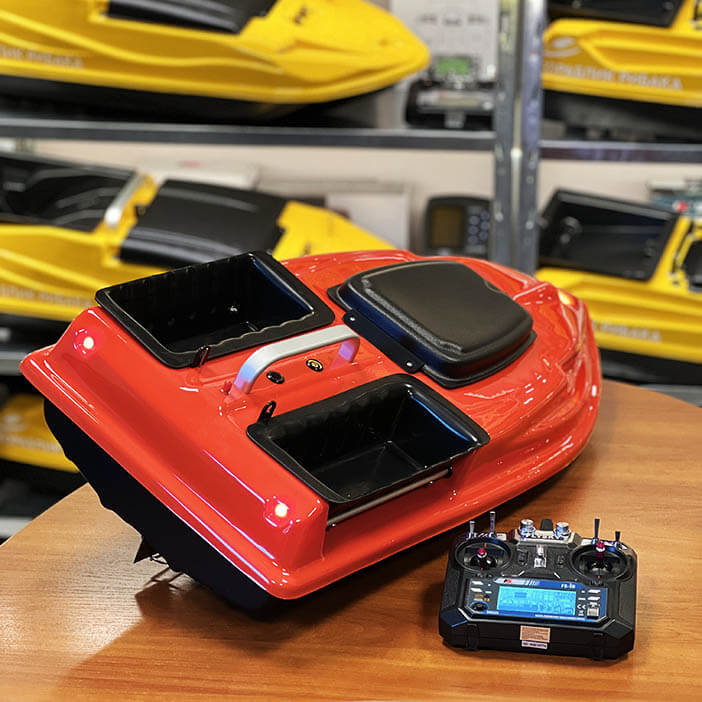 Купить карповый кораблик Тигр с GPS автопилотом на два бункера фотография